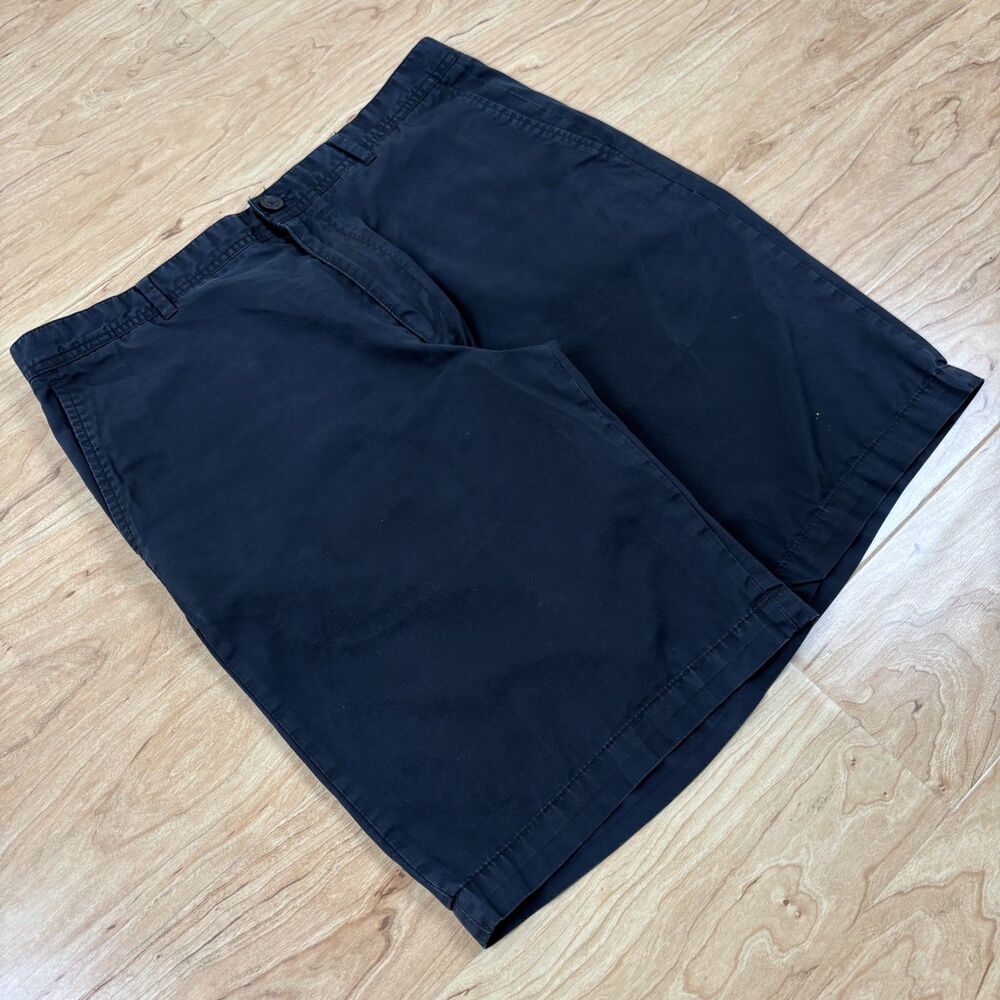 Perry Ellis Black Chino Shorts Classic Preppy Casual Menswear